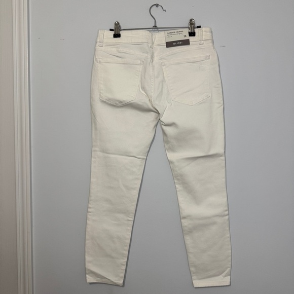 DL1961 Florence Cropped Skinny Jeans White Porcelain Size 28 NWT - Picture 2 of 14